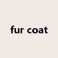 fur coat是什么意思