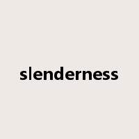 slenderness是什么意思