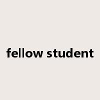 fellow student是什么意思