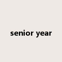 senior year是什么意思