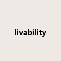 livability是什么意思