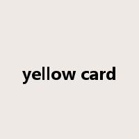 yellow card是什么意思