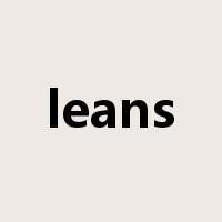 leans是什么意思