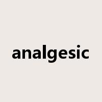 analgesic是什么意思