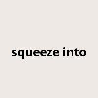 squeeze into是什么意思
