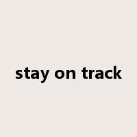 stay on track是什么意思