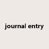 journal entry是什么意思