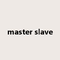 master slave是什么意思