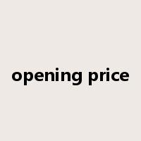 opening price是什么意思