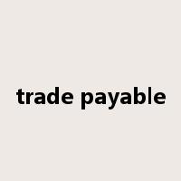 trade payable是什么意思