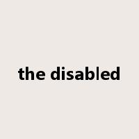 the disabled是什么意思