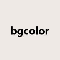 bgcolor是什么意思