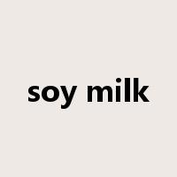 soy milk是什么意思