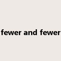 fewer and fewer是什么意思