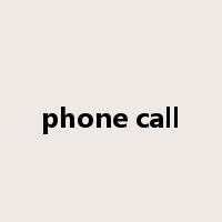 phone call是什么意思