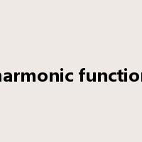 harmonic function是什么意思