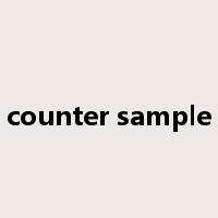 counter sample是什么意思