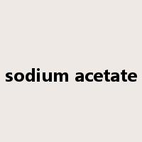 sodium acetate是什么意思