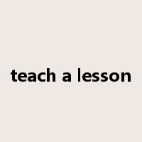teach a lesson是什么意思