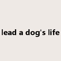 lead a dog's life是什么意思