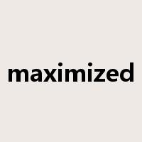 maximized是什么意思