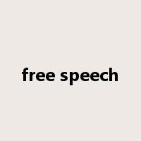 free speech是什么意思