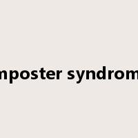 imposter syndrome是什么意思
