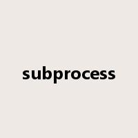 subprocess是什么意思