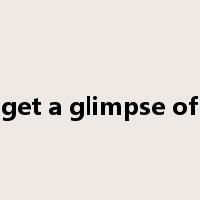 get a glimpse of是什么意思