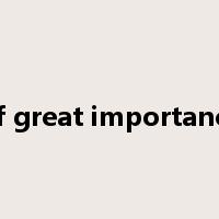 of great importance是什么意思