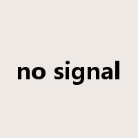 no signal是什么意思