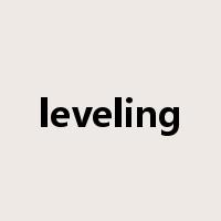 leveling是什么意思