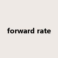 forward rate是什么意思