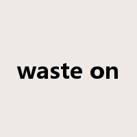 waste on是什么意思