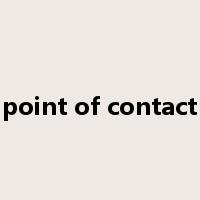 point of contact是什么意思