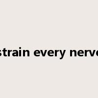 strain every nerve是什么意思