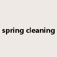 spring cleaning是什么意思