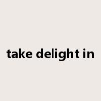 take delight in是什么意思