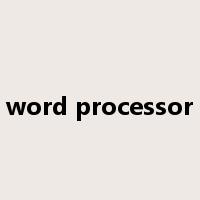 word processor是什么意思