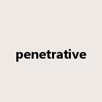 penetrative是什么意思