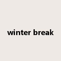 winter break是什么意思