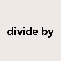 divide by是什么意思