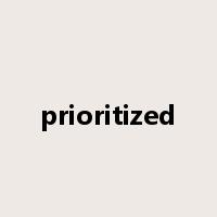 prioritized是什么意思