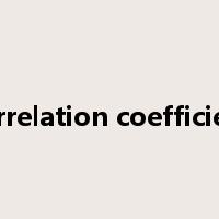 correlation coefficient是什么意思