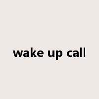 wake up call是什么意思