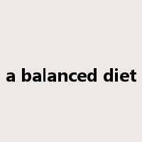 a balanced diet是什么意思