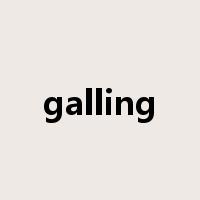 galling是什么意思