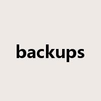 backups是什么意思