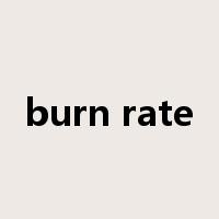 burn rate是什么意思