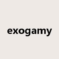 exogamy是什么意思